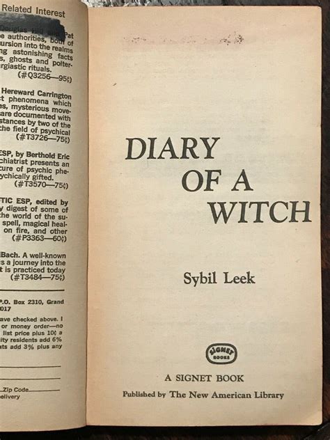 Wiccan diary by sybil leek